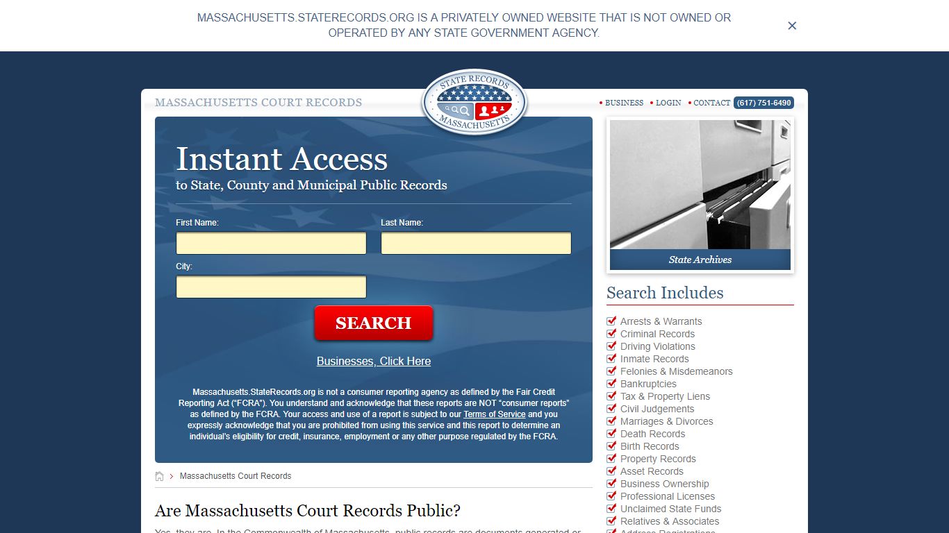 Massachusetts Court Records | StateRecords.org